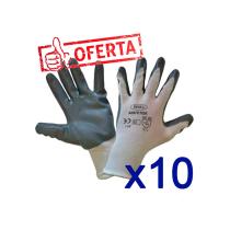 JBM 51632 - GUANTES C/PALMA REFORZADA NITRILO T