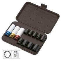 JBM 52343 - SET DE 12 VASOS DE IMPACTO DE 1/2" HEX.