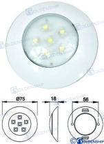 TD4 GS10430 - PLAFON INTERIOR LED 6W 12V&24V BLANCO