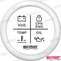 TD4 RECKY79303 - RELOJ MULTIFUNCION 12V/24V BLANCO