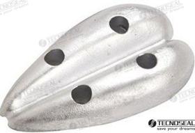 TD4 TEN00202 - ANODO OVAL DOBLE ZINC 66X116MM