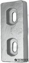 TD4 TEN00267 - ANODO PLACA ZINC 150X69X25MM 1,46KG