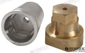 TD4 TEN00410E - ANODO RADICE  HEX, ZINC COMPLETO EJE 22