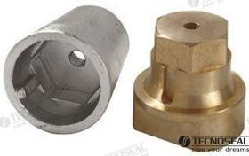 TD4 TEN00411E - ANODO RADICE COMPLETO ZINC EJE 30