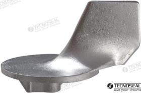 TD4 TEN00830 - ANODO PLACA MERCURY MOTOR ZINC 35HP V6