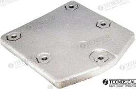 TD4 TEN00843AL - ANODO ALUMINO PLACA ZEUS 160X150X16MM