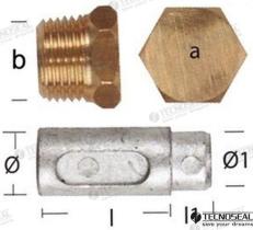 TD4 TEN02350T - ANODO LOMBARDINI ZINC C/TAPON