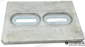 TD4 TENTECDIVERSS - ANODO PLACA ZINC 152X102X13MM MINIDIVERS